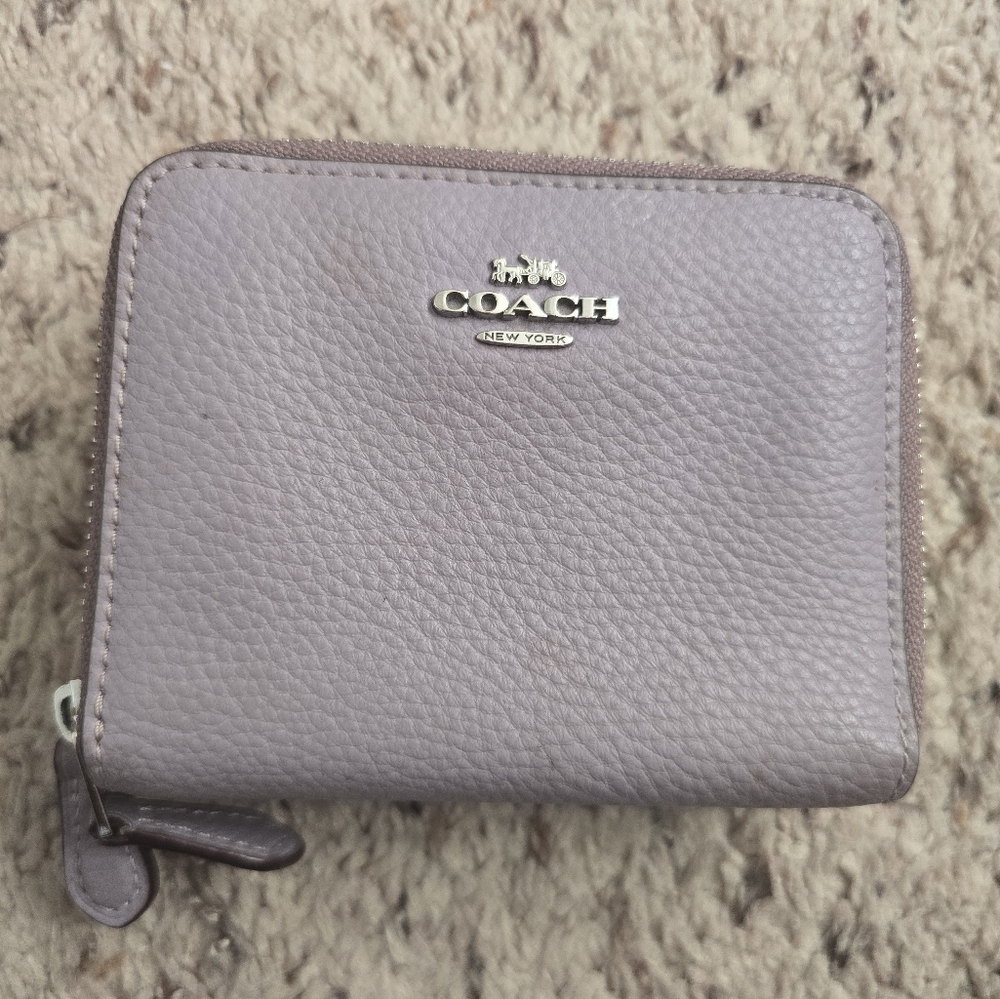 coach double zipper wallet